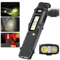 Bikight DT007 1200LM Draagbare Tactische Zaklamp Met Zij Floodlight Dubbele Tail Schakelaar Ultra Helder Mini LED Zaklam