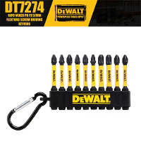 DT7274 voor DEWALT Schroefbitset 10PC 57mm Gemengd PH PZ Extreme Impact CNC Torsiezone Geoptimaliseerde Tip Geometrie Vo