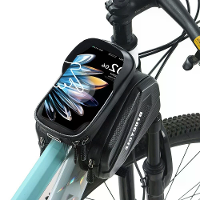 DTUCYCLE Fiets Voorframe Afneembare Organizer Tas Waterdicht Touchscreen Fietstas Driedubbele Haak Verbinding Fiets Tube