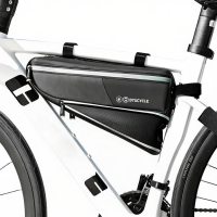 DTUCYCLE Watersdichte Fietsframezak Uitbreidbare Opslag Lichtgewicht 0,2 kg Reflectieve Veilgheid Topbuis Zak Voor Fiets