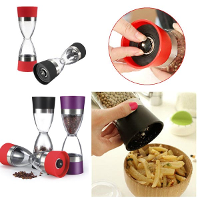 Dual Grind Salt Pepper Mill Salt Grinder Acrylic Kitchen Gadgets