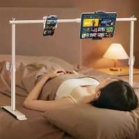 Dual pod Verstelbare Tablet en Telefoon Beddensupport 360° Rotatie Aluminiumlegering Houder voor Telefoon voor iPad Hand
