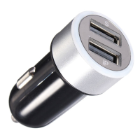 Dual Port Usb Led Lights Car Charger Adapter For Smartphone