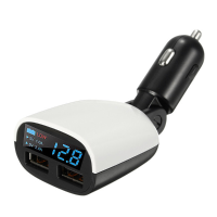 Dual Usb Car Charger Led Display For Samsung Galaxy S6 Note 5 4 Htc
