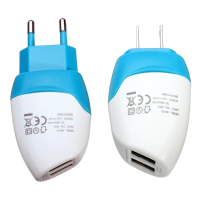 Dual Usb Ports Us Eu Plug Charger Adapter For Iphone Smartphone