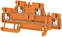 Dubbeldeksdoorgangsklem WeidmÃ¼ller A2T 1.5 OR 2471440000 Oranje 50 stuks