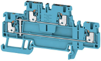 Dubbeldeksdoorgangsklem WeidmÃ¼ller A2T 1.5 VL BL 2471450000 Blauw 50 stuks