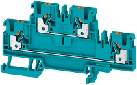 Dubbeldeksdoorgangsklem WeidmÃ¼ller A2T 2.5 BL 1547620000 Blauw 50 stuks