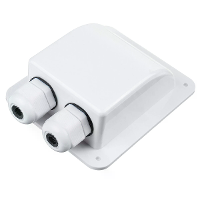 Dubbele Dakkabeldoorvoer Gland Box Zonnepaneel voor RV Caravan Boot Van Wit