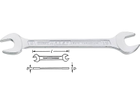 Dubbele steeksleutel 8   9 mm DIN 3110, DIN ISO 10102 Hazet 450N 8X9