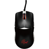 Ducky Feather Black & White gaming muis 400   16.000 Dpi, ARGB leds