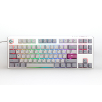 Ducky One 3 Mist Grey TKL toetsenbord RGB led, Double shot PBT, Hot swappable, QUACK Mechanics, 80%