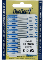 Duodent Flexibele Interdentale Borstels Blauw XS S