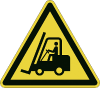 Durable 173404 Symbool  waarschuwing voor heftrucks  Geel, Zwart 1 stuk(s) (l x b x h) 430 x 430 x 0.4 Mm