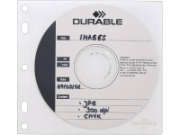 Durable 523919 CD/DVD ordnerhoes 2 CDs/DVDs/Blu rays Transparant, Wit Polypropyleen 10 stuk(s)