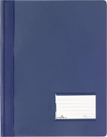 Durable DURALUX 268007 Snelhechtmap Donkerblauw DIN A4+ Etiketvenster (90 x 57 mm), Scheurbescherming, Binnentas (achterkant)
