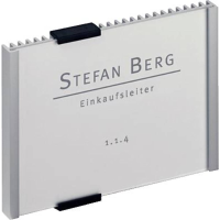 Durable Naambordje INFO SIGN   4801 (b x h) 149 mm x 105.5 Mm Metallic, Zilver 480123