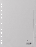 Durable Register 6505 DIN A4 1 5 Polypropyleen Grijs 5 tabbladen 650510