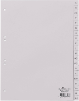 Durable 6510 Register DIN A4 A Z Polypropyleen Grijs 20 tabbladen Bedrukte tabs 651010