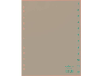 Durable Register 6512 DIN A4 1 12 Kunststof Grijs 12 tabbladen 651210
