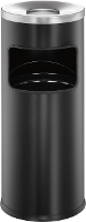 Durable SAFE rund 333201 Papierbak 17 l Metaal (Ø x h) 250 mm x 630 mm Zwart Met asbak 1 stuk(s)