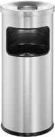 Durable SAFE rund 333223 Papierbak 17 l Metaal (Ø x h) 250 mm x 630 mm Zilver Met asbak 1 stuk(s)