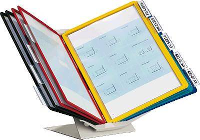 Durable Standaard voor bureaustandaard VARIO® PRO 10   5579 Zwart, Rood, Geel, Groen, Donkerblauw DIN A4 Aantal meegeleverde displaypanels 10
