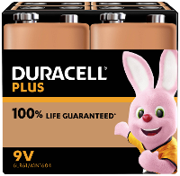 Duracell MN1604 Plus 9V batterij (blok) Alkaline 9 V 4 stuk(s)