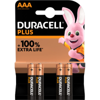 Duracell Plus Alkaline AAA batterijen batterij 4 stuks