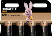 Duracell Plus C K4 C batterij (baby) Alkaline 1.5 V 4 stuk(s)