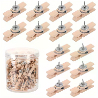Duwpen Houten Frame Set 50 stuks Kurkbord Mededelingenbord Accessoires Creatieve Decoratie Transparante Box Opslag Metal