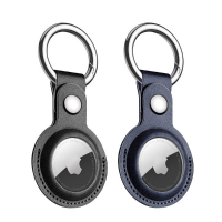 DUX DUCIS draagbare PU lederen beschermhoes met sleutelhanger voor Apple AirTag bluetooth Tracker