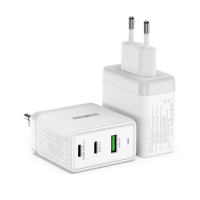 DUX DUCIS 3 Port PD 65W GaN Snellader 65W USB C PD3.0 & Dual 30W QC3.0 PD3.0 Ondersteunt PPS/FCP/SCP/AFC Snel opladen Wa