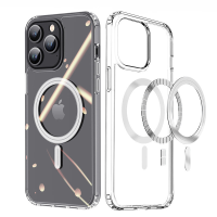 DUX DUCIS Slanke Transparante Telefoonhoes Sterke Magnetische Aantrekking Cover met Airbag Schokbestendig voor iPhone 15