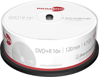 Primeon 2761223 DVD+R disc 4.7 GB 25 stuk(s) Spindel Mat zilver oppervlak
