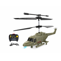 DWI 3.5CH Gyroscoop Anti Jamming Systeem One Key Take Off Fall Resistance Militaire RC Helicopter RTF
