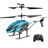 DWi H10 2.4G 3.5CH Aluminium Legering Verlichting 360 ° Intelligente Obstakelvermijding Hoogtehold RC Helicopter RTF