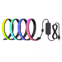 DX Light 1,6m USB RGBIC LED Strip Lights Muzieksync & Schermsync Strip Light voor Gaming PC Bureau Slaapkamer Ambiance