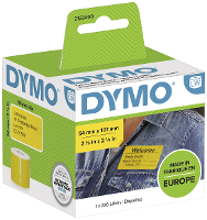 DYMO 2133400 101 x 54 mm Geel 220 stuk(s) Verzendetiketten, Etiketten voor naambordjes