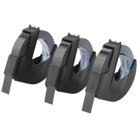 DYMO 3D Labeltape voor lettertang Set van 3 stuks Kunststof Tapekleur: Zwart Tekstkleur: Wit 9 mm 3 m