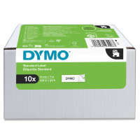 Dymo D1 Schriftband 10PK bk/wh 9mmx7m