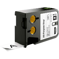 Dymo XTL Universeel Vinyl zwart op transparant 24 mm x 7 m printlint