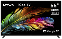 Dyon iGoo TV 55U LED TV 139 cm 55 inch Energielabel F (A   G) UHD, Smart TV, DVB C, DVB S2, DVB T2, CI+*, WiFi Zwart
