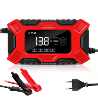 E FAST 12V 6A Groot Scherm Digitaal Display Acculader Pulsreparatie voor Auto Motorfiets Droge Water Loodzuur Batterijen