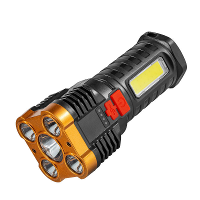 5LED Draagbare Zaklamp Oplaadbare Fakkel COB Zijlicht 4 Verlichtingsmodi Kampeer Avontuur Schijnwerper Met Stroomweergav