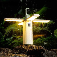 LED Campinglantaarn Compact Waterdicht 3 Verlichtingsmodi USB Oplaadbaar voor Vissen Reizen Picknick Buitenverlichting
