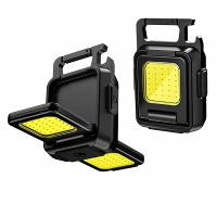 Mini LED Zaklamp Sleutelhanger Licht Dubbele COB Licht met Ingebouwde Magnetische Batterij USB Oplaadbare Werklichten