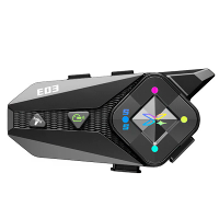 E03 RGB Motorradleut Bluetooth 6.0 Oortelefoon 500m Reikwijdte 40mm Speaker HiFi Geluid CVC DSP Ruisonderdrukking 1000mA