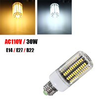 E14 E27 B22 30w 136 Smd 5733 3000lm Led Cover Corn Light Lamp Bulb Ac 110v