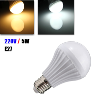 E27 Led 5w 14 Smd 5630 Warm White/white Globe Ball Bulbs Plastic Led Bulb Lamp Lights 220 240v